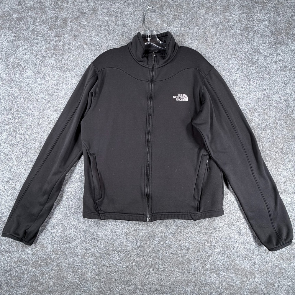 The North Face Windwall Jacket Womens Black Fleece Full Zip Outdoor Mock Neck